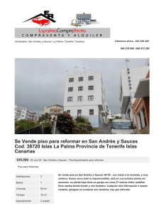 Se Vende piso para reformar en San Andrés y Sauces Cod. 38720