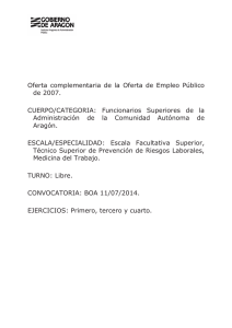 Oferta complementaria de la Oferta de Empleo Público de 2007