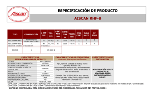 ESPECIFICACIÓN DE PRODUCTO AISCAN RHF-B