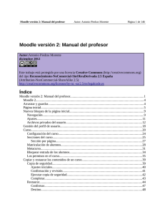 Moodle versión 2: Manual del profesor