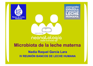 Microbiota de la leche materna - Asociación Española de Bancos de