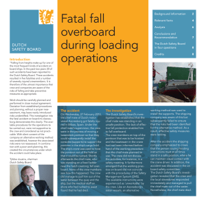 Fatal fall overboard during loading operations