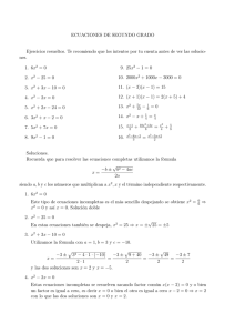 Ecuaciones 2º grado