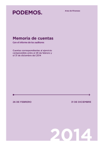 Memoria de cuentas - PODEMOS