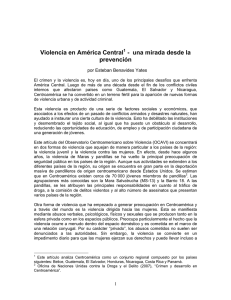 Violencia en América Central - International Centre for the