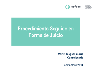 Martín Moguel, Procedimiento seguido en Forma de Juicio