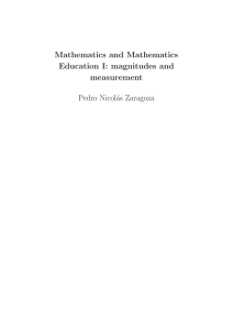 Mathematics and Mathematics Education I: magnitudes and
