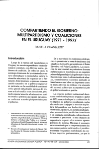 “Compartiendo el Gobierno: Multipartidismo y Coaliciones en el