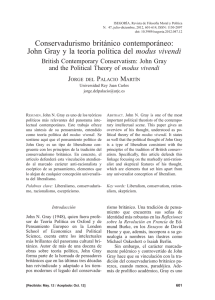 Conservadurismo británico contemporáneo: John Gray y la teoría
