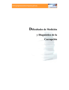 Capítulo 2. Dificultades de Medición y Diagnóstico de la Corrupción