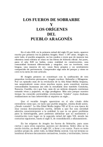 los fueros de sobrarbe y los orígenes del pueblo aragonés