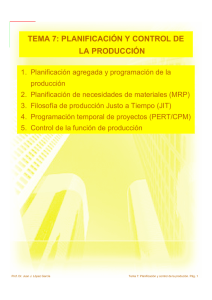tema 7 planificación y control de la producción