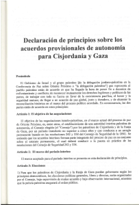 Declaración de principios sobre los acuerdos provisionales de