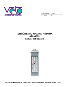 TERMÓMETRO MAXIMA Y MINIMA A2080309 Manual del usuario