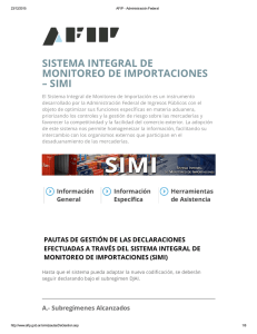 sistema integral de monitoreo de importaciones – simi