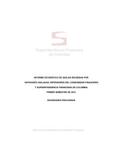 Primer semestre - Superintendencia Financiera de Colombia