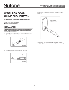 wireless door chime pushbutton