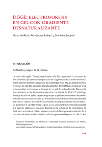 DGGE: Electroforesis en Gel con Gradiente Desnaturalizante