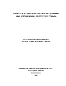 democracia deliberativa y participativa en colombia como