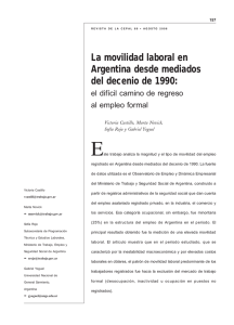 La movilidad laboral en Argentina desde mediados del decenio de