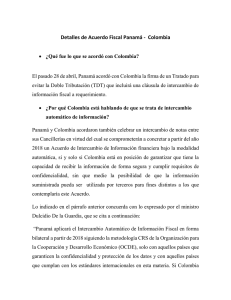 Detalles de Acuerdo Fiscal Panamá