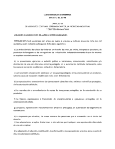 Código Penal de Guatemala Decreto No. 17