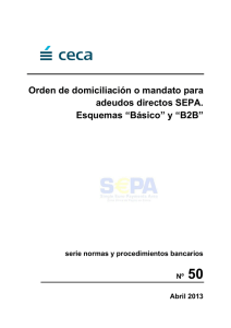 Orden de domiciliación o mandato para adeudos