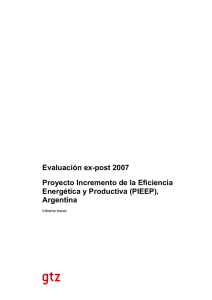 Evaluación ex-post 2007 Proyecto Incremento de la Eficiencia