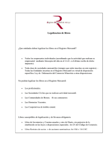 Legalización de libros - Registro Mercantil de Málaga