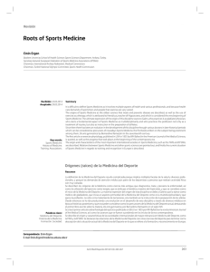 Roots of Sports Medicine - Federación Española de Medicina del