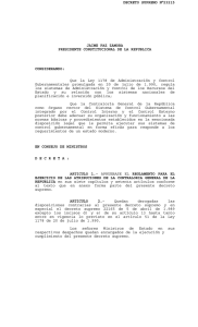 Decreto Supremo Boliviano sobre Regulaciones de la Contralor&iacute;a
