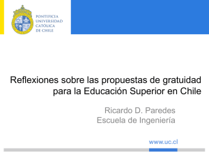 Presentación - Reflexiones sobre las propuestas de gratuidad para