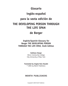 Glosario inglés-español para la sexta edición de THE DEVELOPING