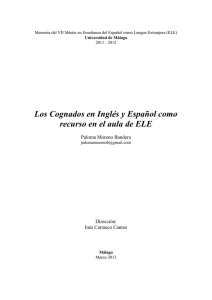Los Cognados en Inglés y Español como recurso en el aula de ELE