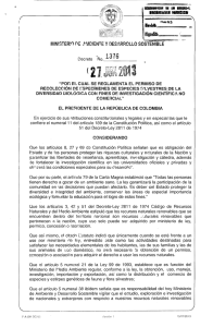 Decreto No. 1376 - Presidencia de la Rep&uacute;blica de Colombia
