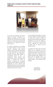 Magistrados y Consejeros visitan el Poder Judicial de Baja California