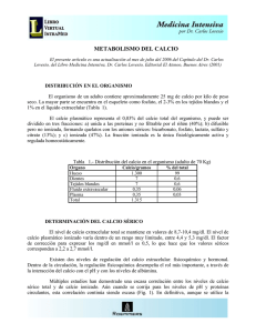 Carlos Lovesio Metabolismo del calcio.