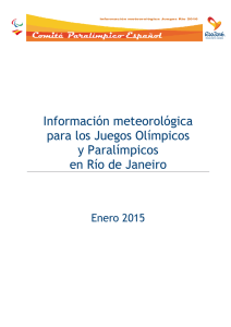 Información meteorológica - Comité Paralímpico Español