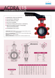 VÁLVULA DE MARIPOSA TIPO LUG PN 10/ Ió