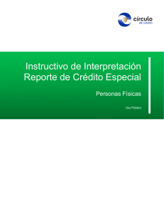 Instructivo de Interpretación Reporte de Crédito