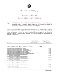 comunicacionn° 2003/56 - Banco Central del Uruguay