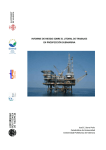 informe de riesgo sobre el litoral de trabajos en prospección