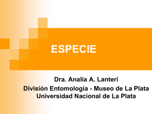 especie - Universidad Nacional de La Plata