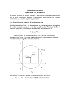 Obtención de la ecuación de la circunferencia