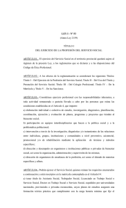 LEY I - º 53 (Antes Ley 2159) TÍTULO I DEL EJERCICIO DE LA