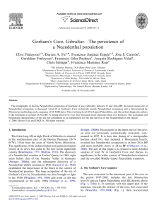 Gorham`s Cave, Gibraltar—The persistence of a Neanderthal