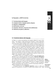 Lenguaje y definiciones - Instituto de Investigaciones Filosóficas