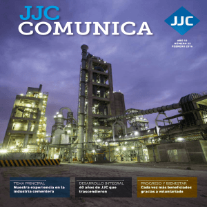 Nuestra experiencia en la industria cementera 60 años de JJC que