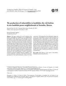 The production of vulnerability to landslides: the risk habitus in two