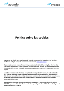 Política sobre las cookies